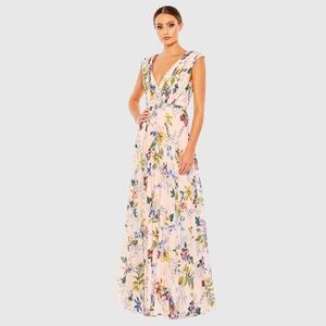 Mac Duggal Floral Multicolor Gown